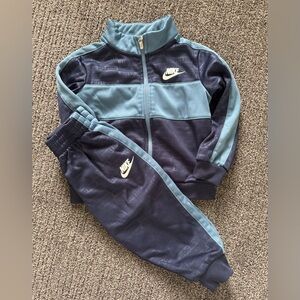 Nike Toddler Dark + Light Blue Tracksuit